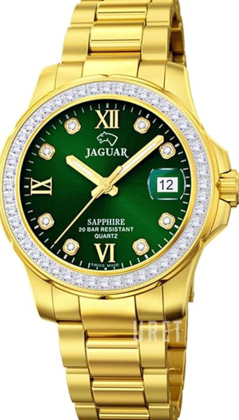 Executive Grön/Gulguldtonat stål Ø34.5 mm