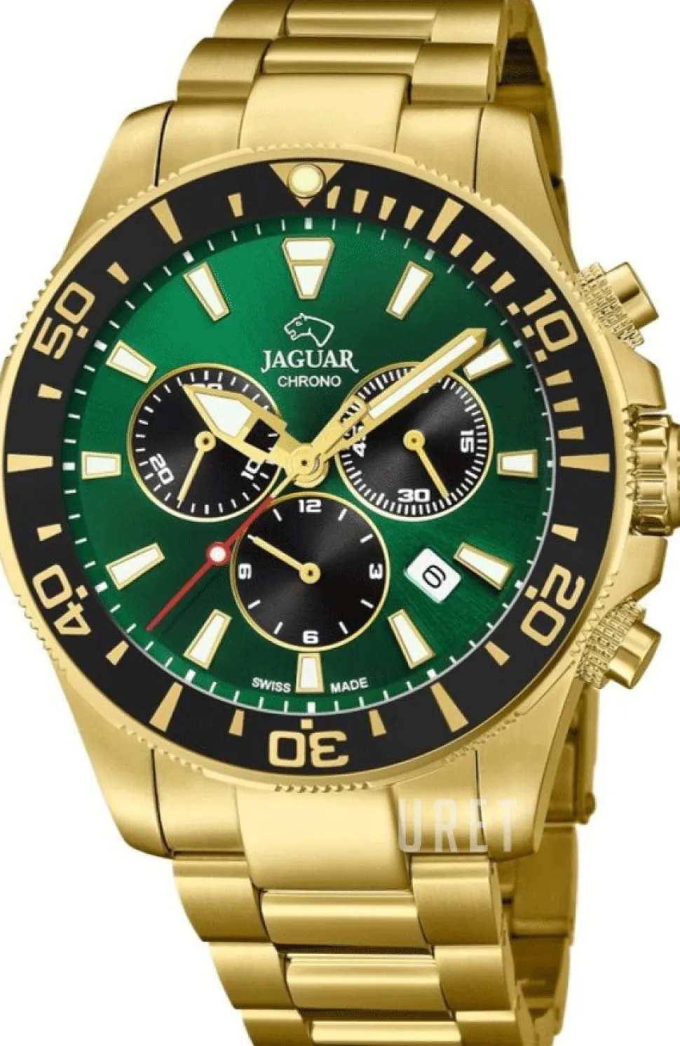 Executive Grön/Gulguldtonat stål Ø43.5 mm