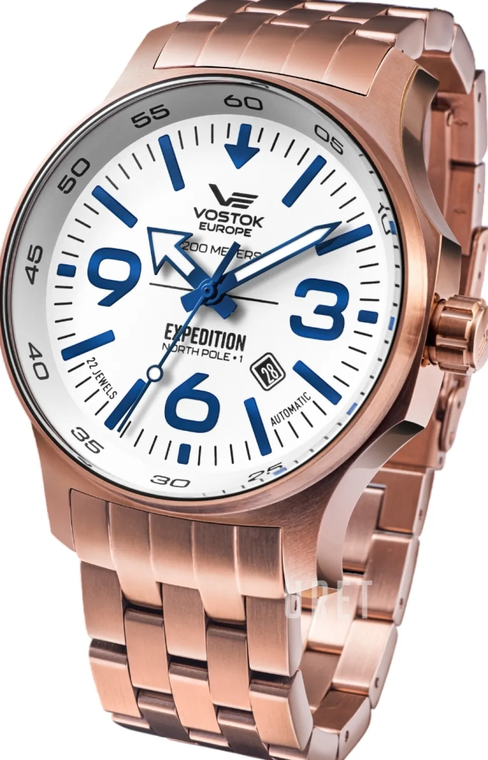 Expedition North Pole Vit/Roséguldstonat stål Ø47.3 mm