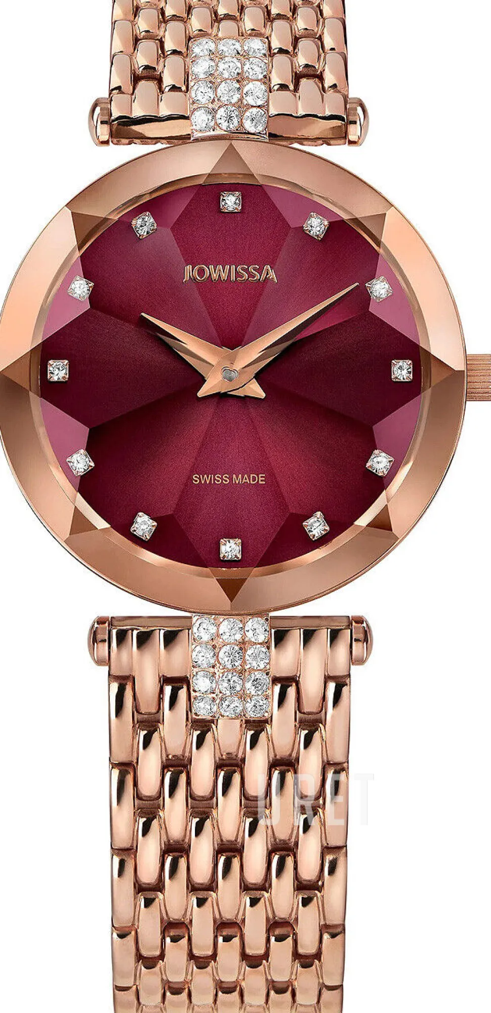 Facet Röd/Roséguldstonat stål Ø30.5 mm