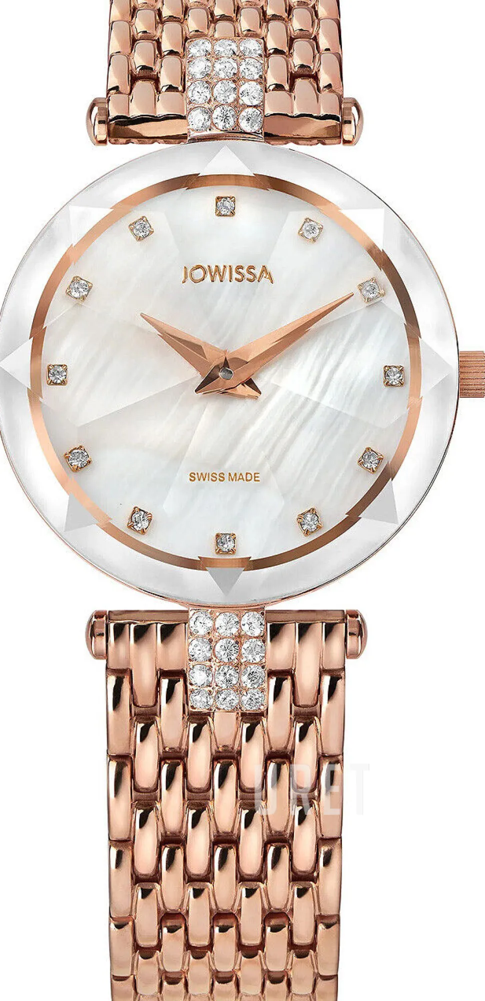 Facet Vit/Roséguldstonat stål Ø30.5 mm