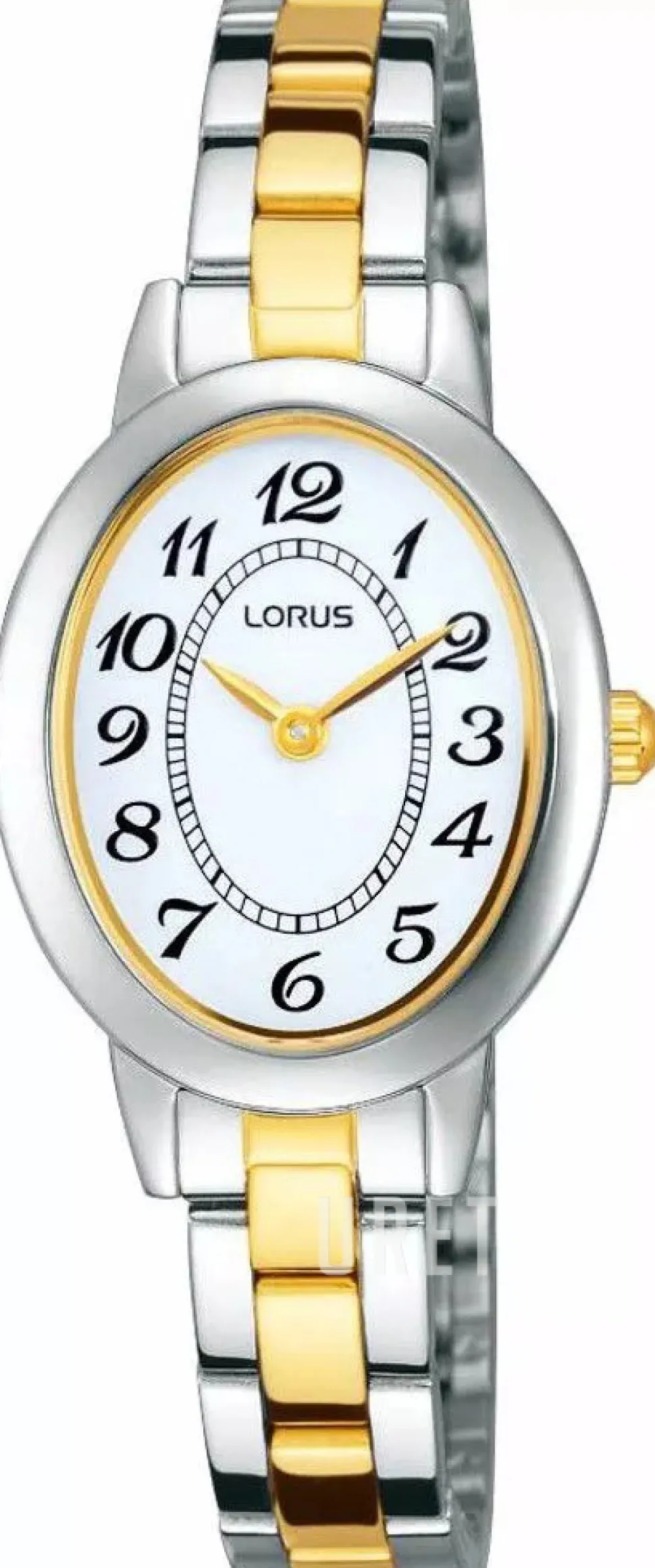 Fashion Vit/Gulguldtonat stål Ø23 mm