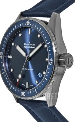 Fifty Fathoms Blå/Läder Ø43.6 mm