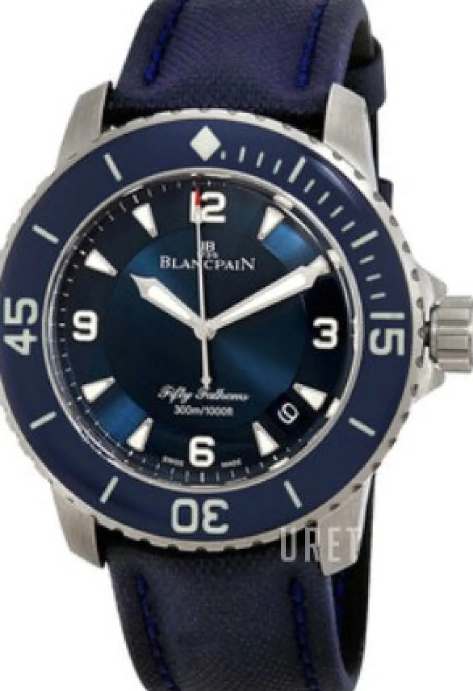 Fifty Fathoms Blå/Läder Ø45 mm