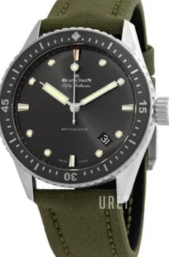 Fifty Fathoms Grå/Läder Ø43 mm