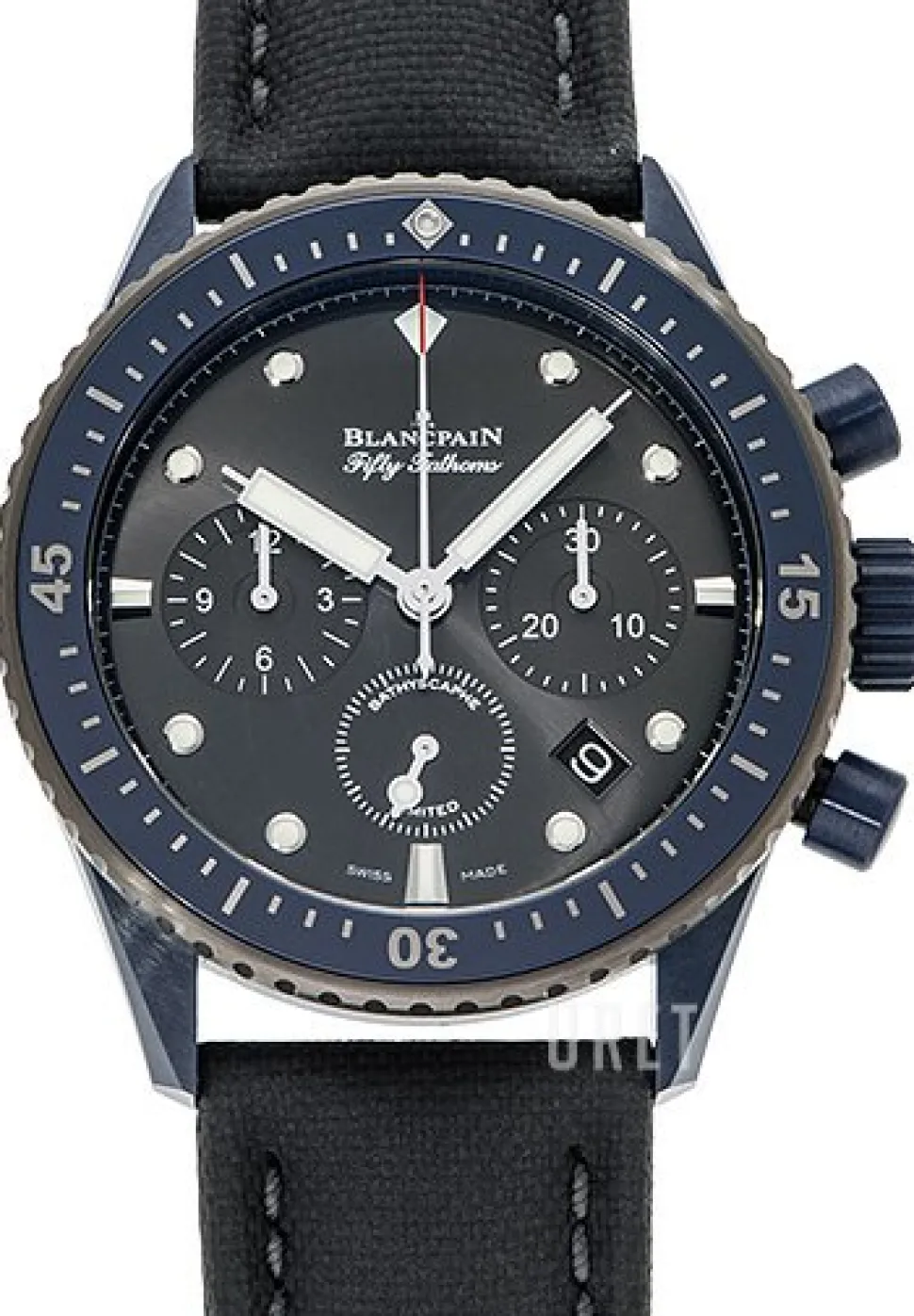 Fifty Fathoms Grå/Läder Ø43.6 mm