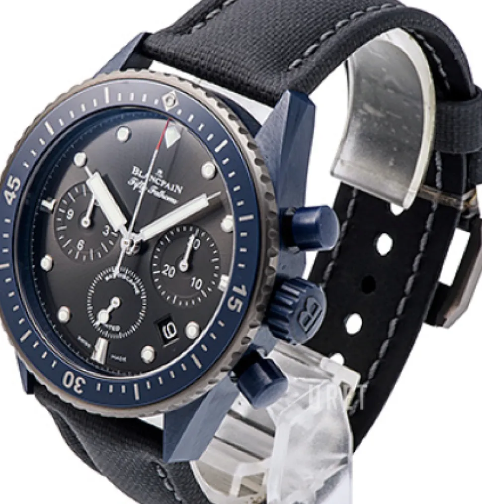 Fifty Fathoms Grå/Läder Ø43.6 mm