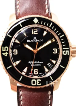 Fifty Fathoms Svart/Gummi Ø45 mm