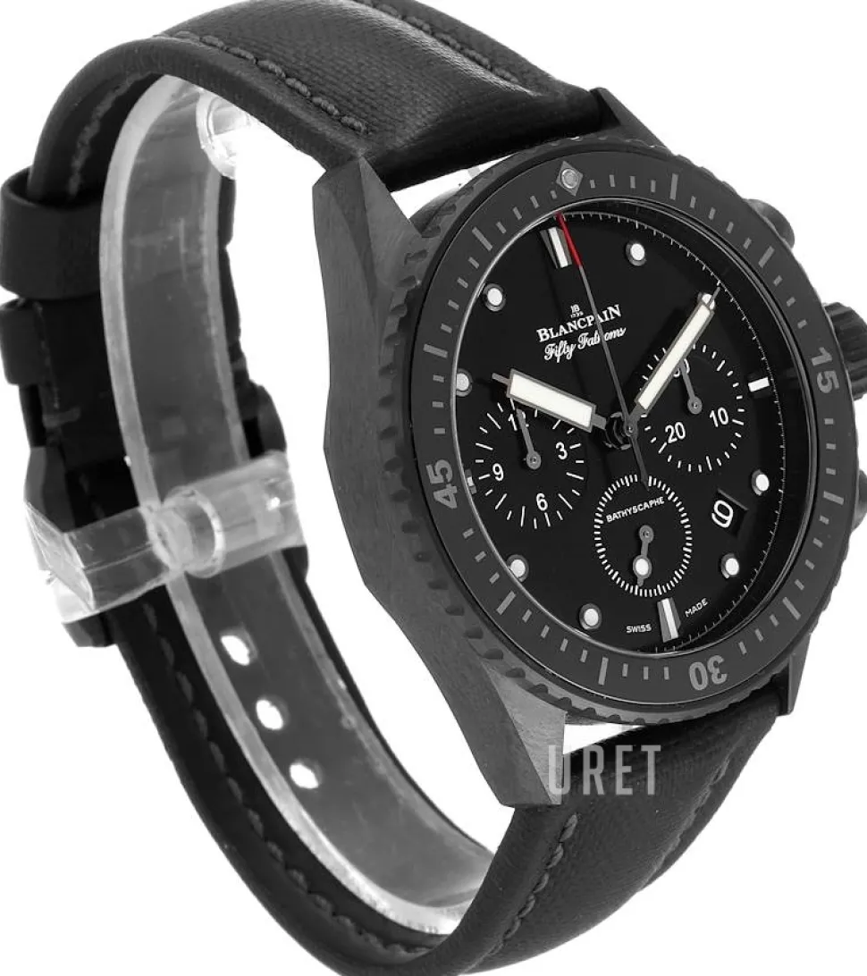 Fifty Fathoms Svart/Läder Ø43 mm