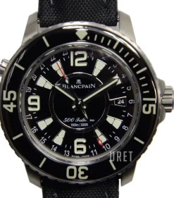 Fifty Fathoms Svart/Läder Ø48 mm