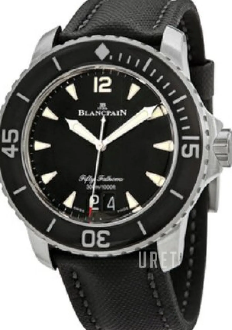 Fifty Fathoms Svart/Läder Ø45 mm