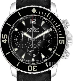 Fifty Fathoms Svart/Läder Ø45 mm