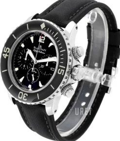 Fifty Fathoms Svart/Läder Ø45 mm