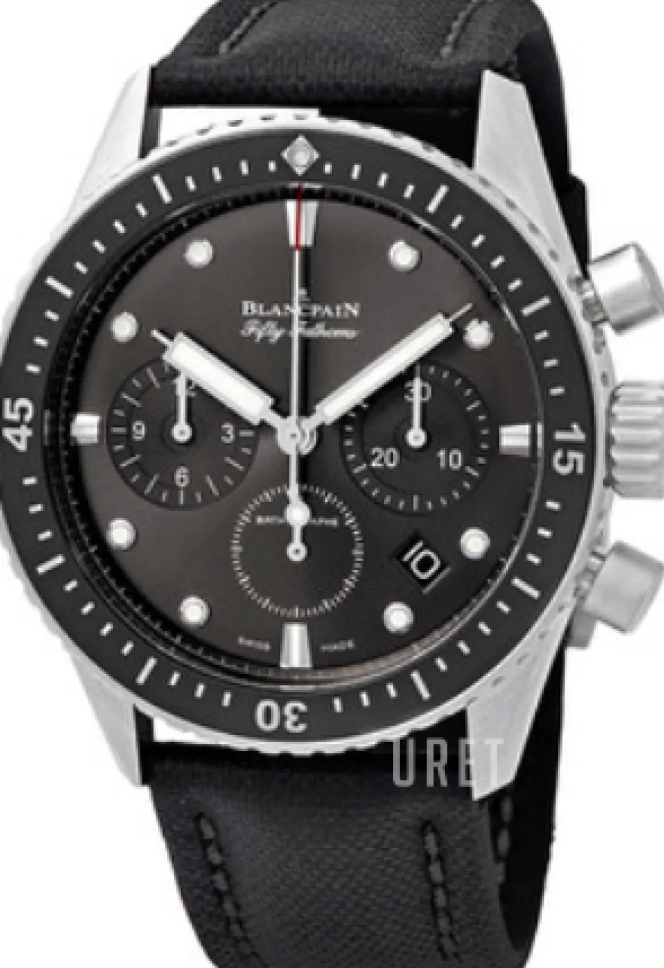 Fifty Fathoms Svart/Läder Ø43 mm