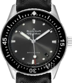 Fifty Fathoms Svart/Läder Ø38 mm