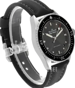 Fifty Fathoms Svart/Läder Ø38 mm