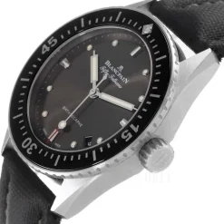 Fifty Fathoms Svart/Läder Ø38 mm