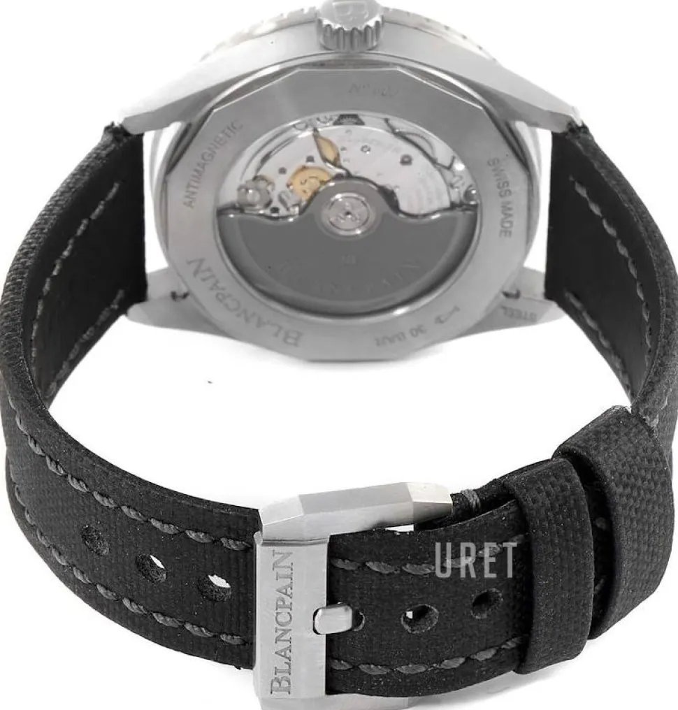 Fifty Fathoms Svart/Läder Ø38 mm