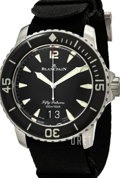 Fifty Fathoms Svart/Textil Ø45 mm