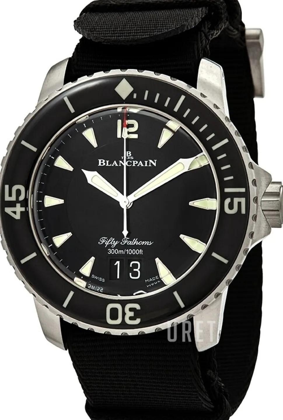 Fifty Fathoms Svart/Textil Ø45 mm