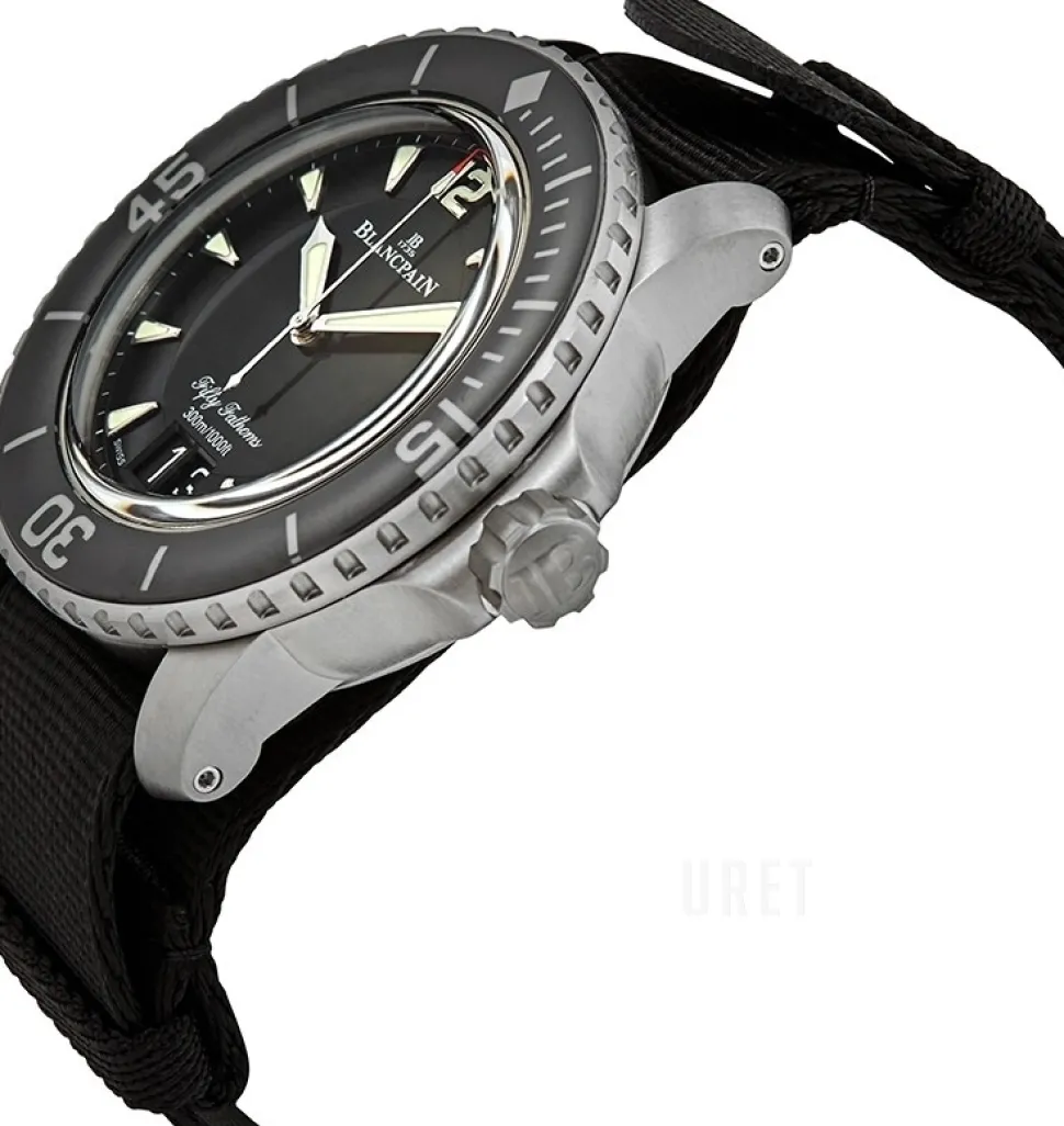 Fifty Fathoms Svart/Textil Ø45 mm