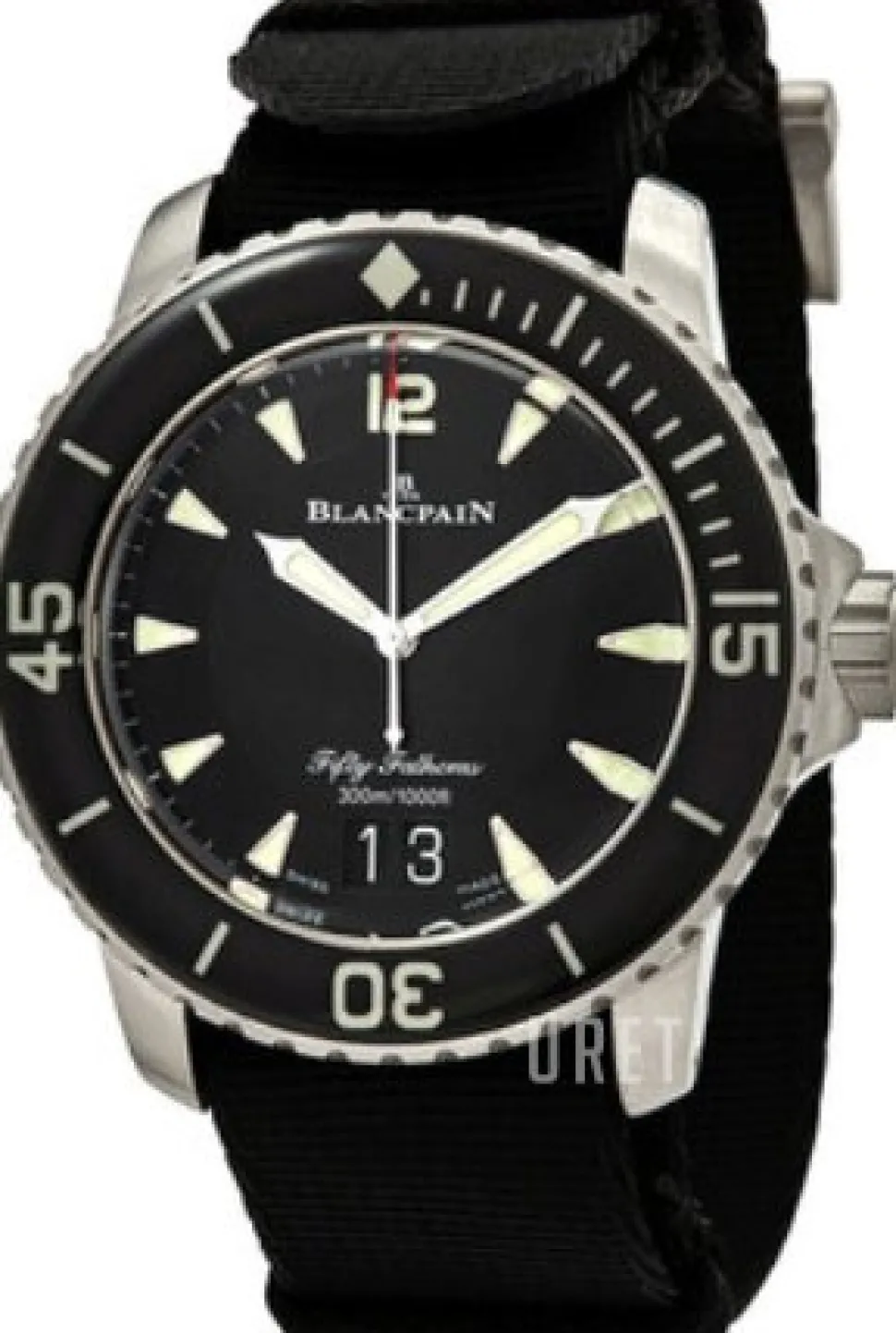 Fifty Fathoms Svart/Textil Ø45 mm