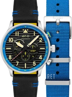 Flyboy Spirit of Tuskegee Svart/Läder Ø44 mm