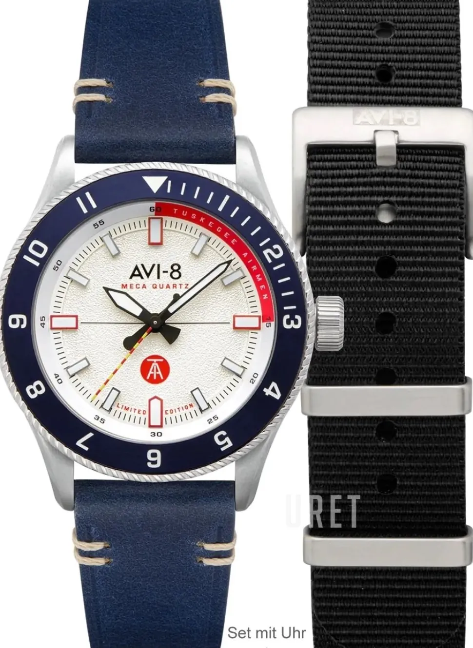 Flyboy Tuskegee Airmen Vit/Läder Ø40 mm