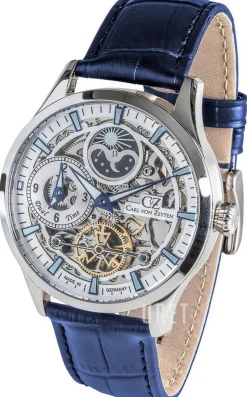 Freiburg Silverfärgad/Läder Ø44 mm