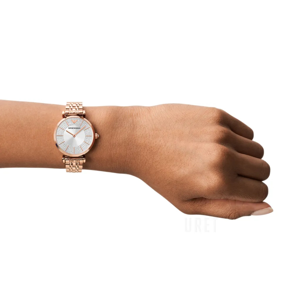 Gianni T-Bar Silverfärgad/Roséguldstonat stål Ø32 mm