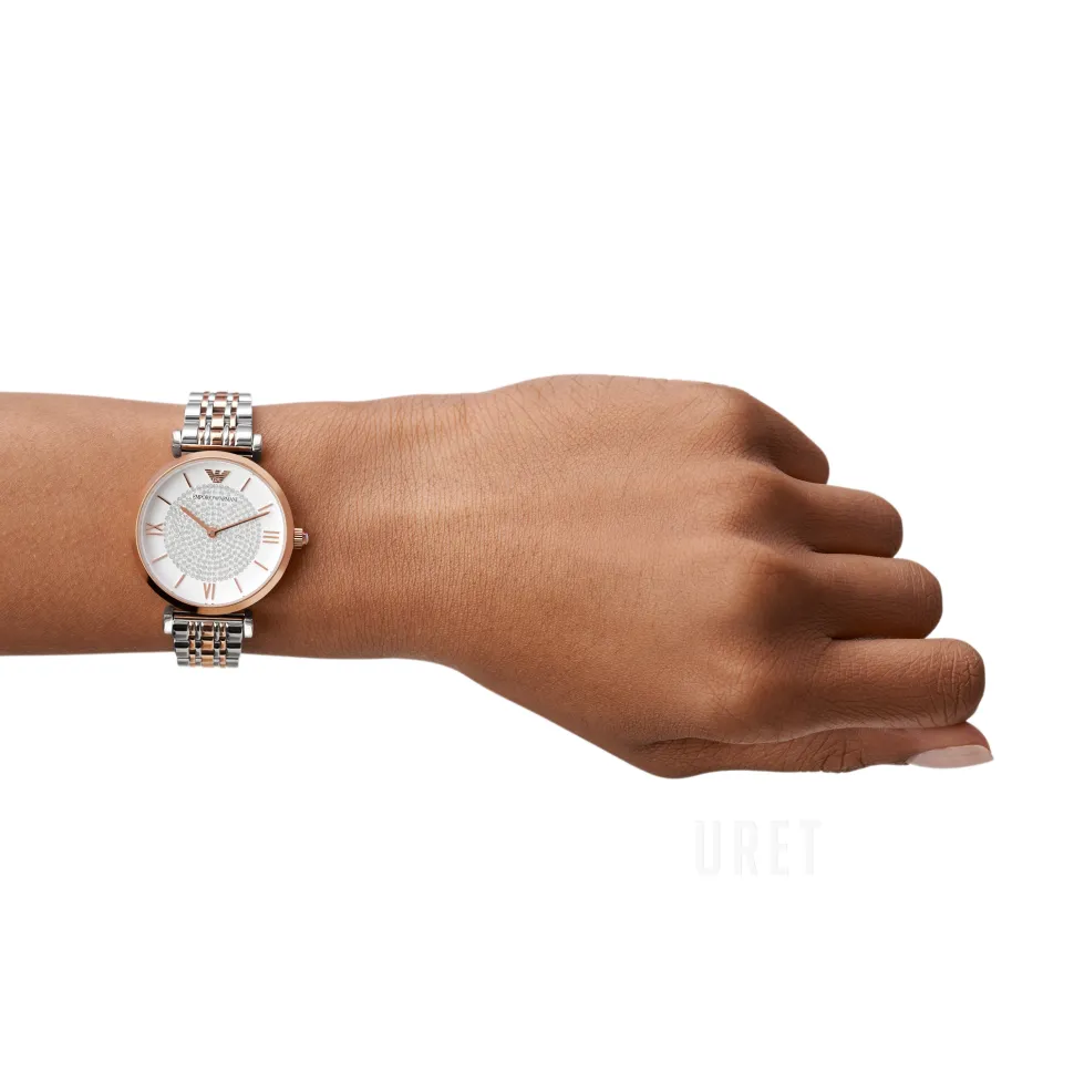 Gianni T-Bar Vit/Roséguldstonat stål Ø32 mm