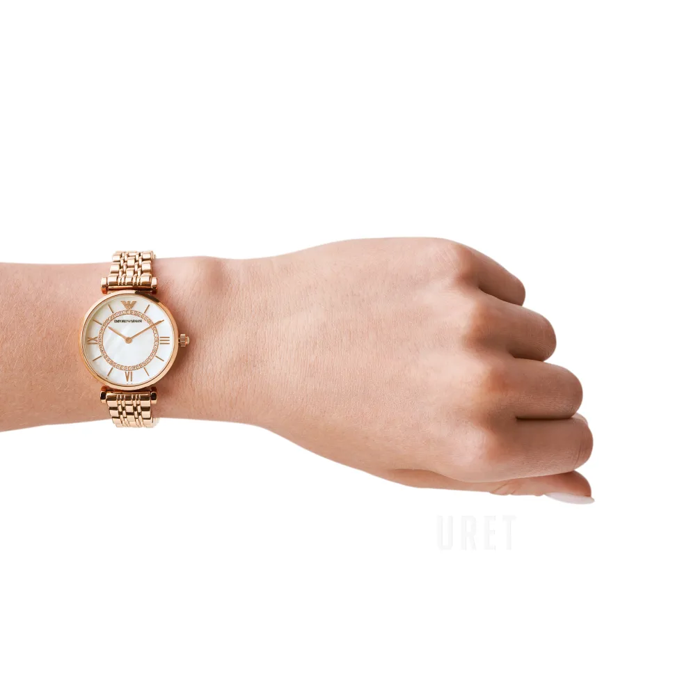 Gianni T-Bar Vit/Roséguldstonat stål Ø32 mm