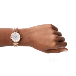 Gianni T-Bar Vit/Roséguldstonat stål Ø32 mm