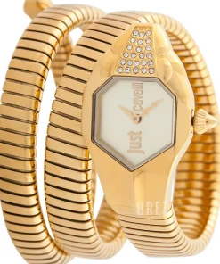 Glam Chic Vit/Gulguldtonat stål