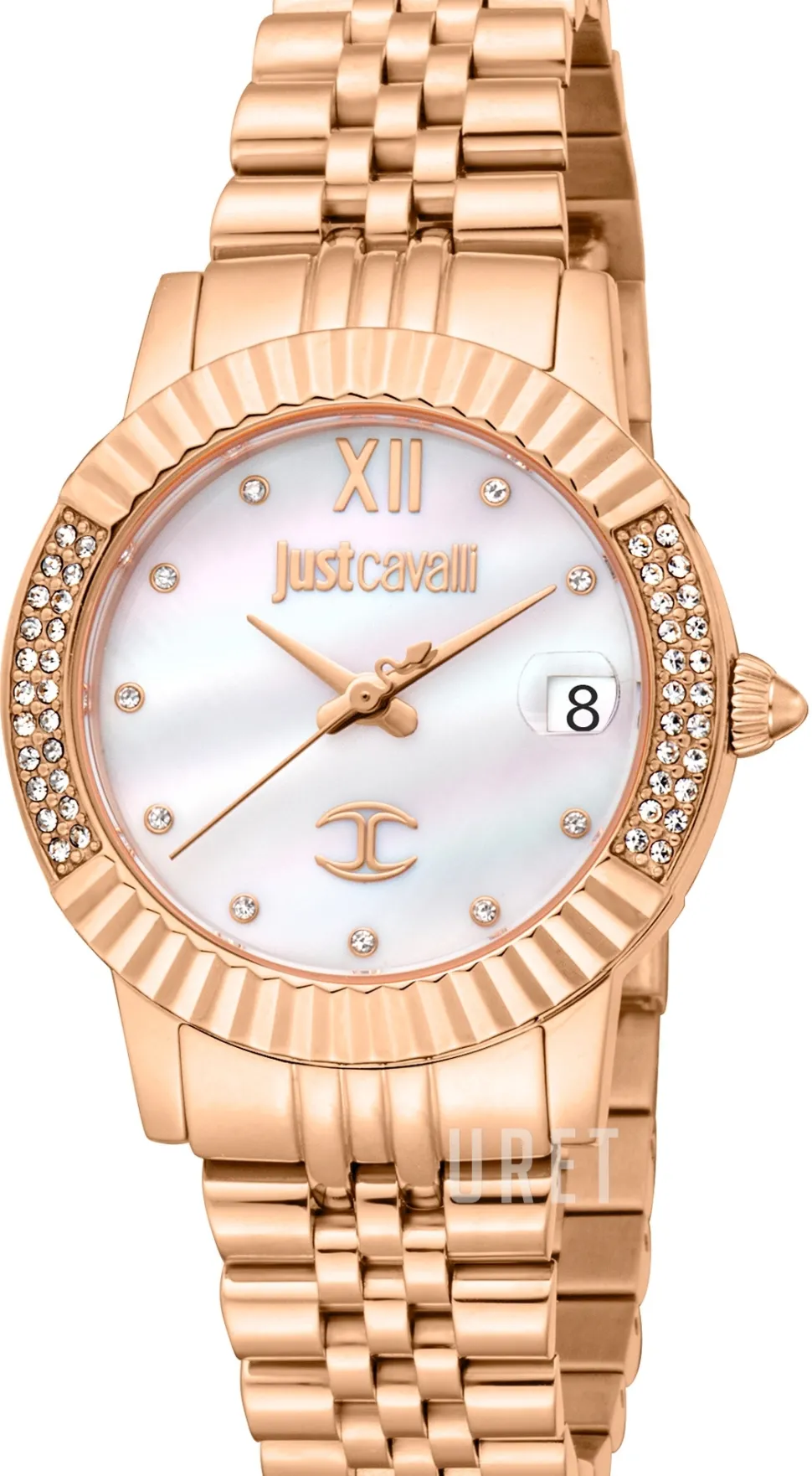 Glam Chic Vit/Roséguldstonat stål Ø32 mm