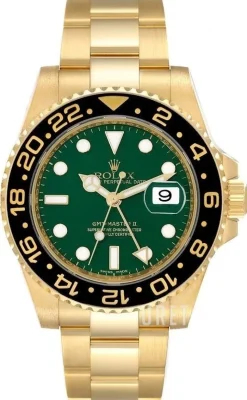 GMT-Master II Grön/18 karat gult guld Ø40 mm