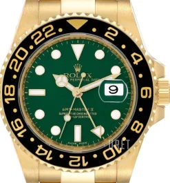 GMT-Master II Grön/18 karat gult guld Ø40 mm