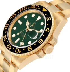 GMT-Master II Grön/18 karat gult guld Ø40 mm