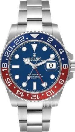 Gmt-Master Ii Pepsi Blå/18 karat vitt guld Ø40 mm