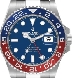 Gmt-Master Ii Pepsi Blå/18 karat vitt guld Ø40 mm