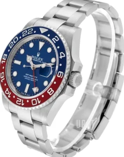 Gmt-Master Ii Pepsi Blå/18 karat vitt guld Ø40 mm