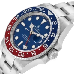 Gmt-Master Ii Pepsi Blå/18 karat vitt guld Ø40 mm