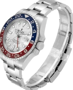 Gmt-Master Ii Pepsi Silverfärgad/18 karat vitt guld Ø40 mm