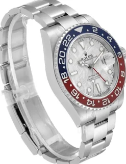 Gmt-Master Ii Pepsi Silverfärgad/18 karat vitt guld Ø40 mm