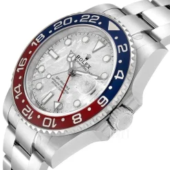 Gmt-Master Ii Pepsi Silverfärgad/18 karat vitt guld Ø40 mm