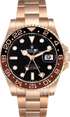 Gmt-Master Ii Root beer Svart/18 karat roséguld Ø40 mm