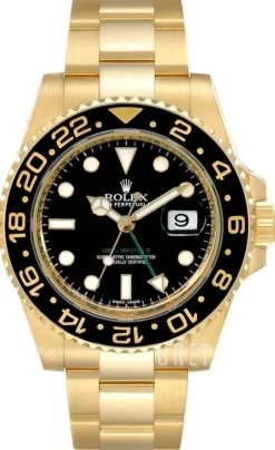 GMT-Master II Svart/18 karat gult guld Ø40 mm