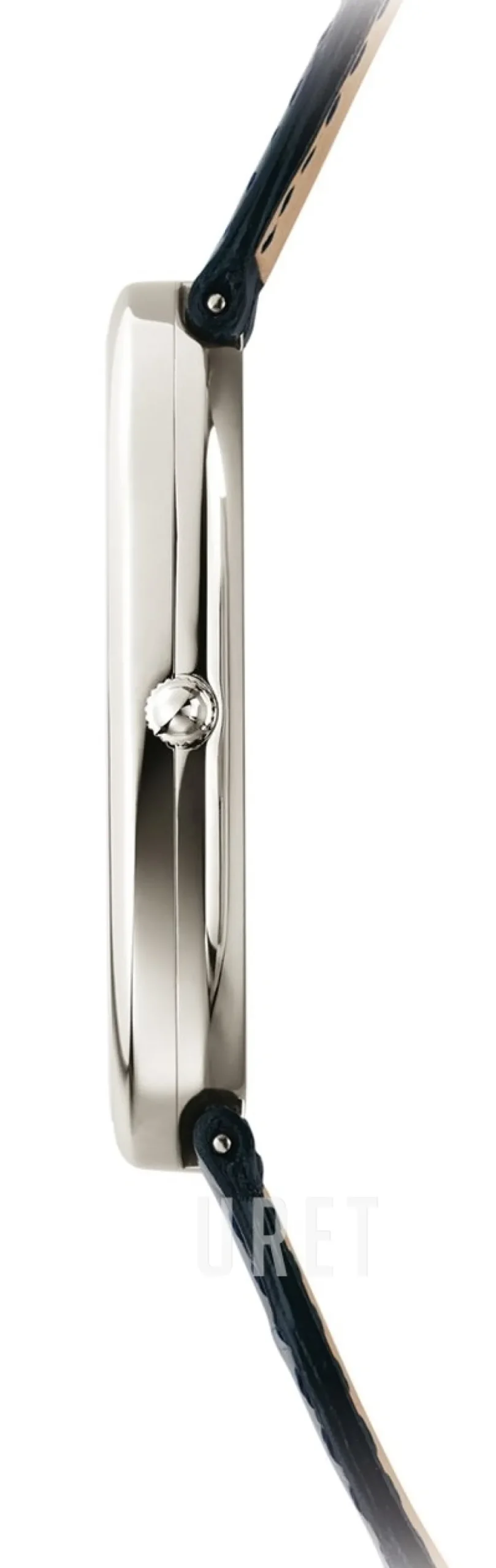 Golden Ellipse Blå/Läder 35.6x31.1 mm