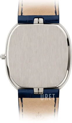 Golden Ellipse Blå/Läder 35.6x31.1 mm