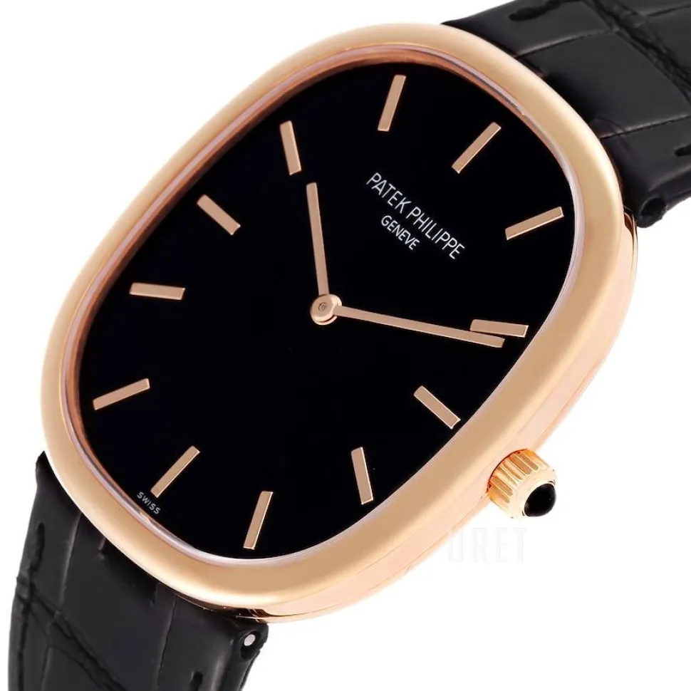 Golden Ellipse Svart/Läder